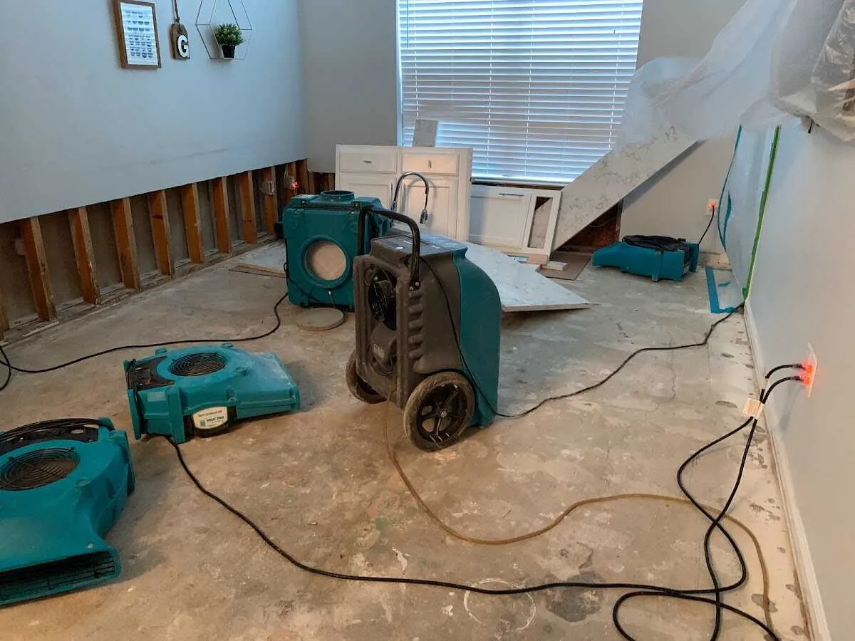 Dehumidifier in flood-cut room for Water Extraction & Removal in Jefferson